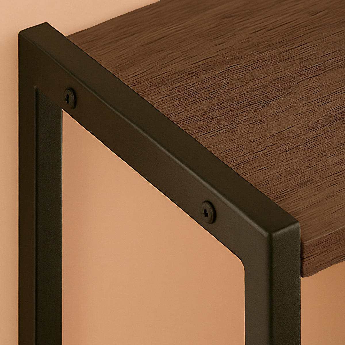 BÜCHERREGAL - Hellbraun, Holzwerkstoff/Metall (74/154.5/30cm) - Relaxdays