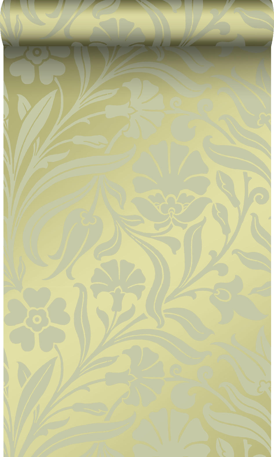 TAPETE Blumen 53 cm x 10.05 m - Grün, Papier (53/1000cm) - Origin Wallcoverings