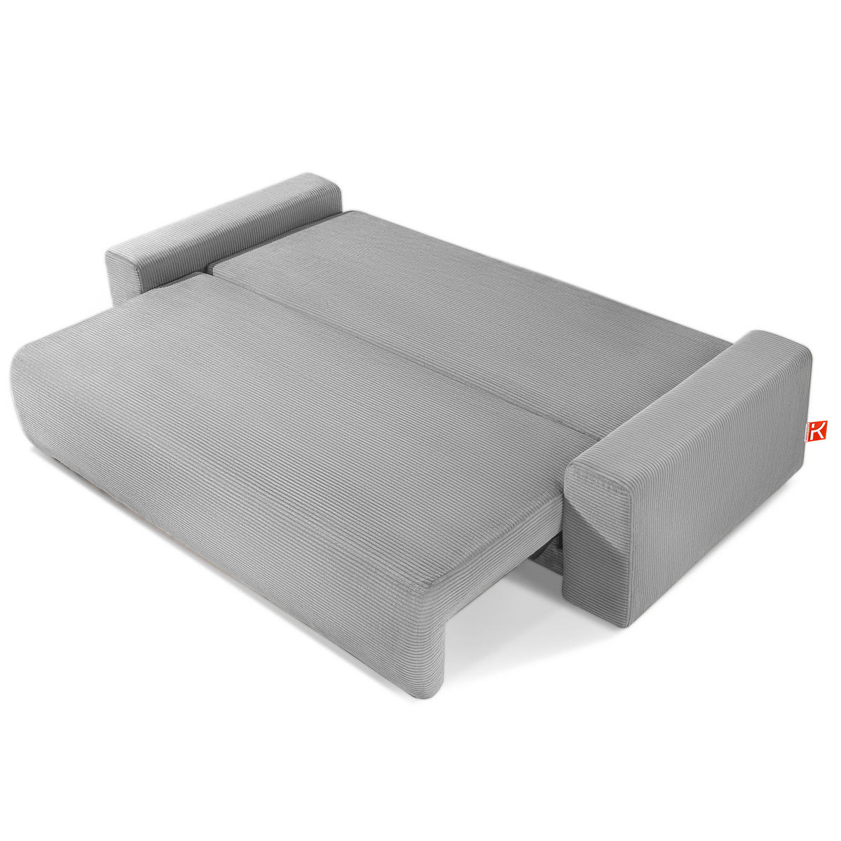 3-SITZER SCHLAFSOFA MOLLIS, Corduroy, Hellgrau - Hellgrau, Holz/Holzwerkstoff (250/93/108cm) - KONSIMO®