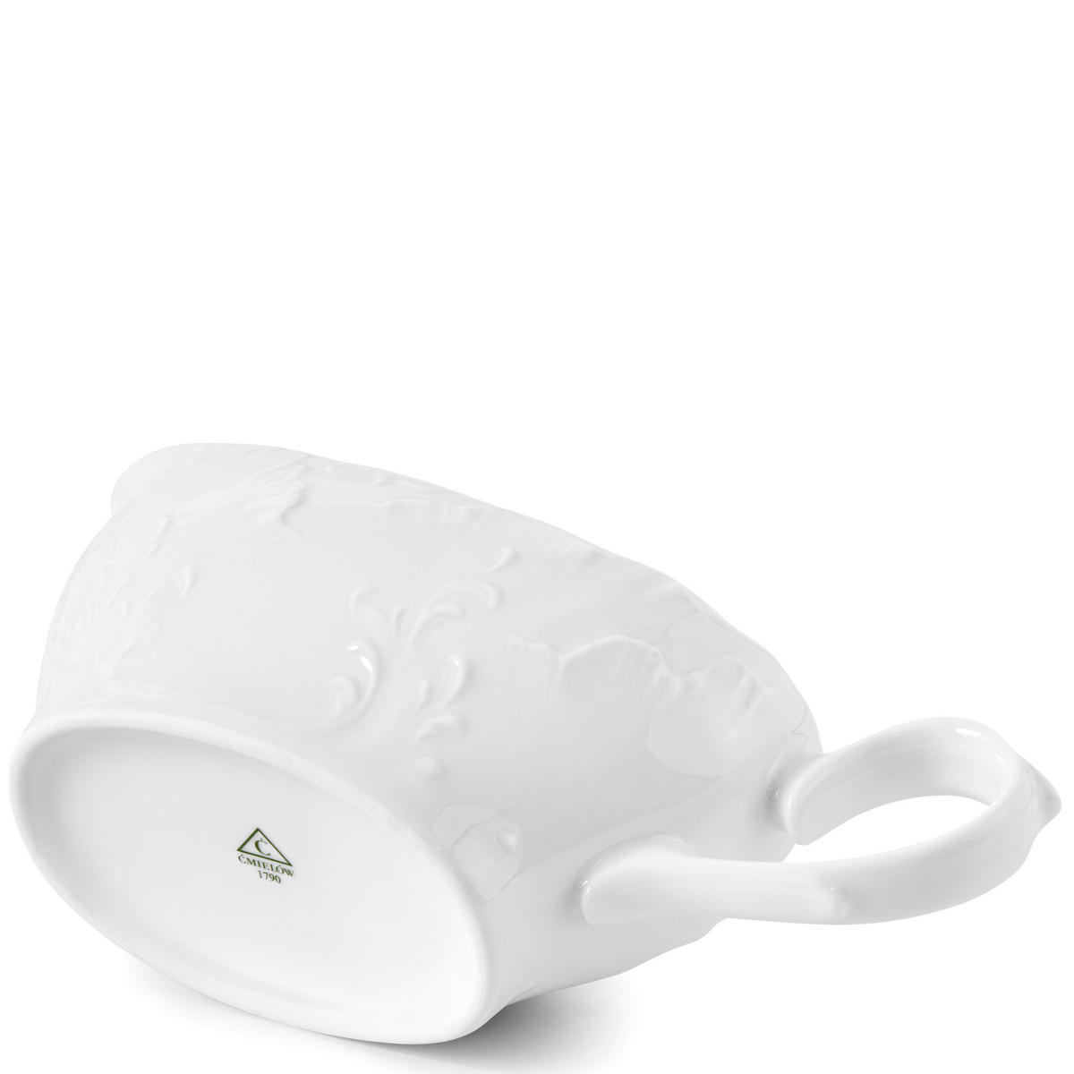 SAUCIERE mit Untertasse Cmielow Rococo - Weiß, Keramik (22.5cm) - KONSIMO®