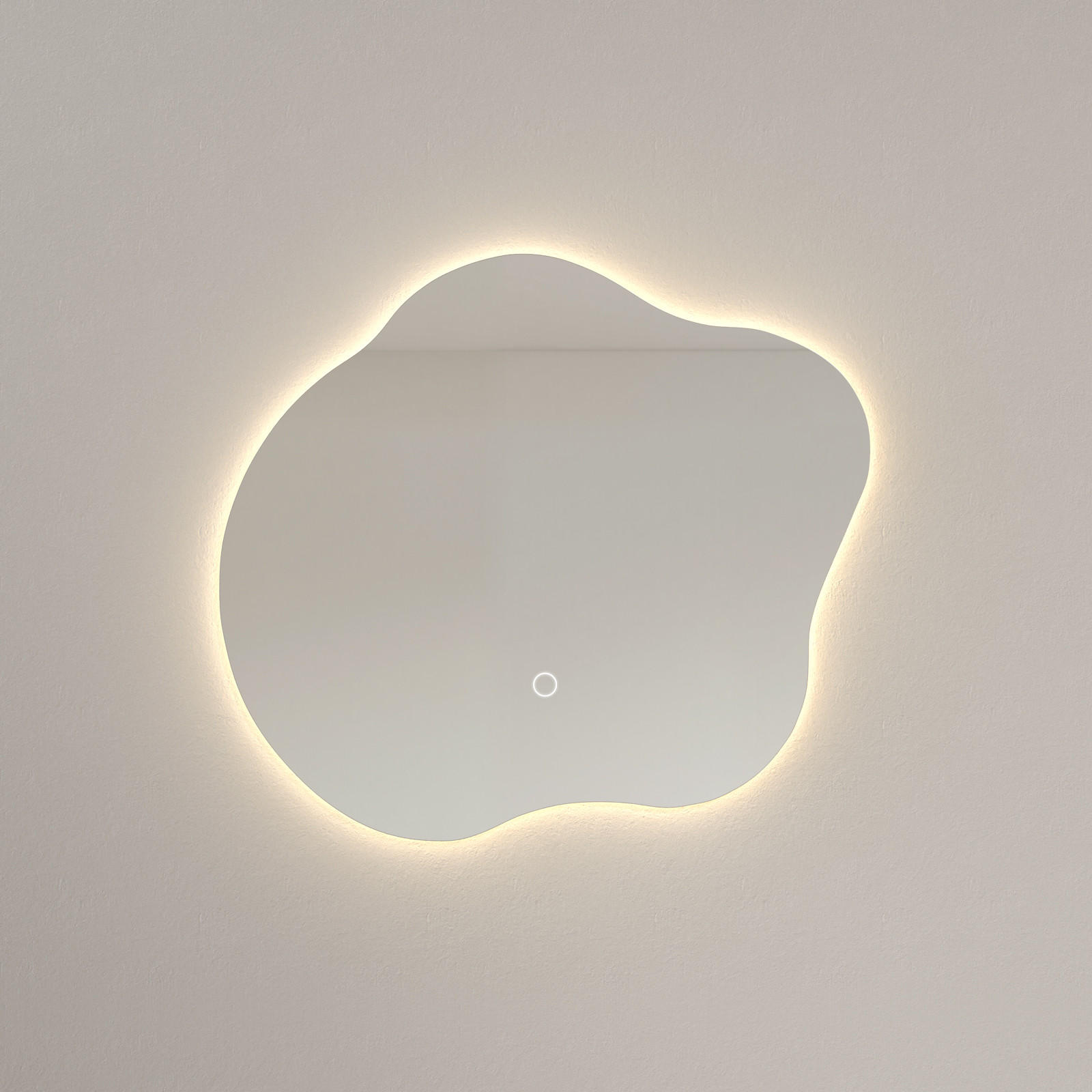 BADSPIEGEL mit Beleuchtung und Anti-Beschlag Rahmenloser 50/45 cm - Weiß, Glas (45/2.9/50cm) - EMKE