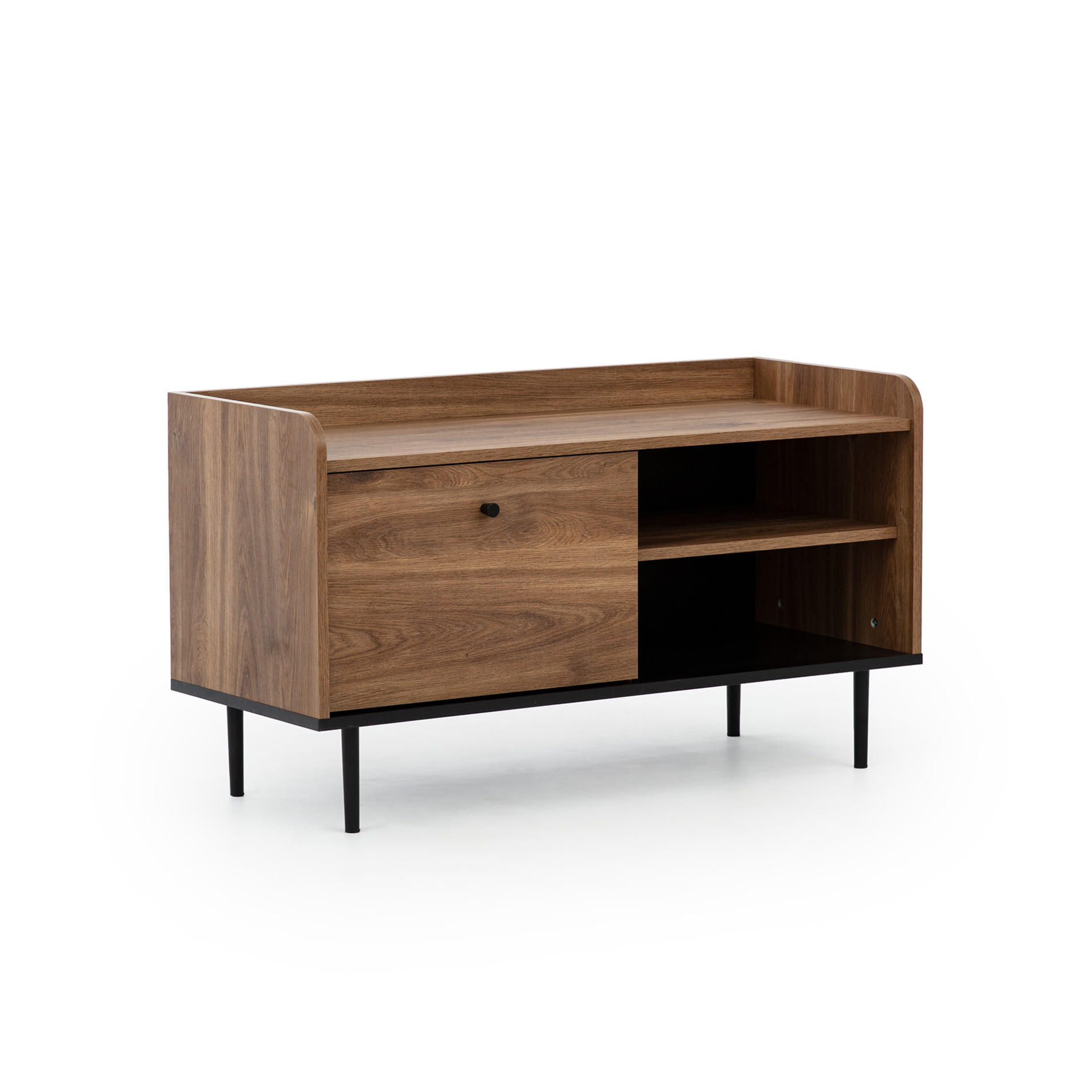 LOWBOARD Vasilia mit 1 Tür, Brandy Castello - Eichefarben, Holzwerkstoff (100/56/40cm) - Beautysofa