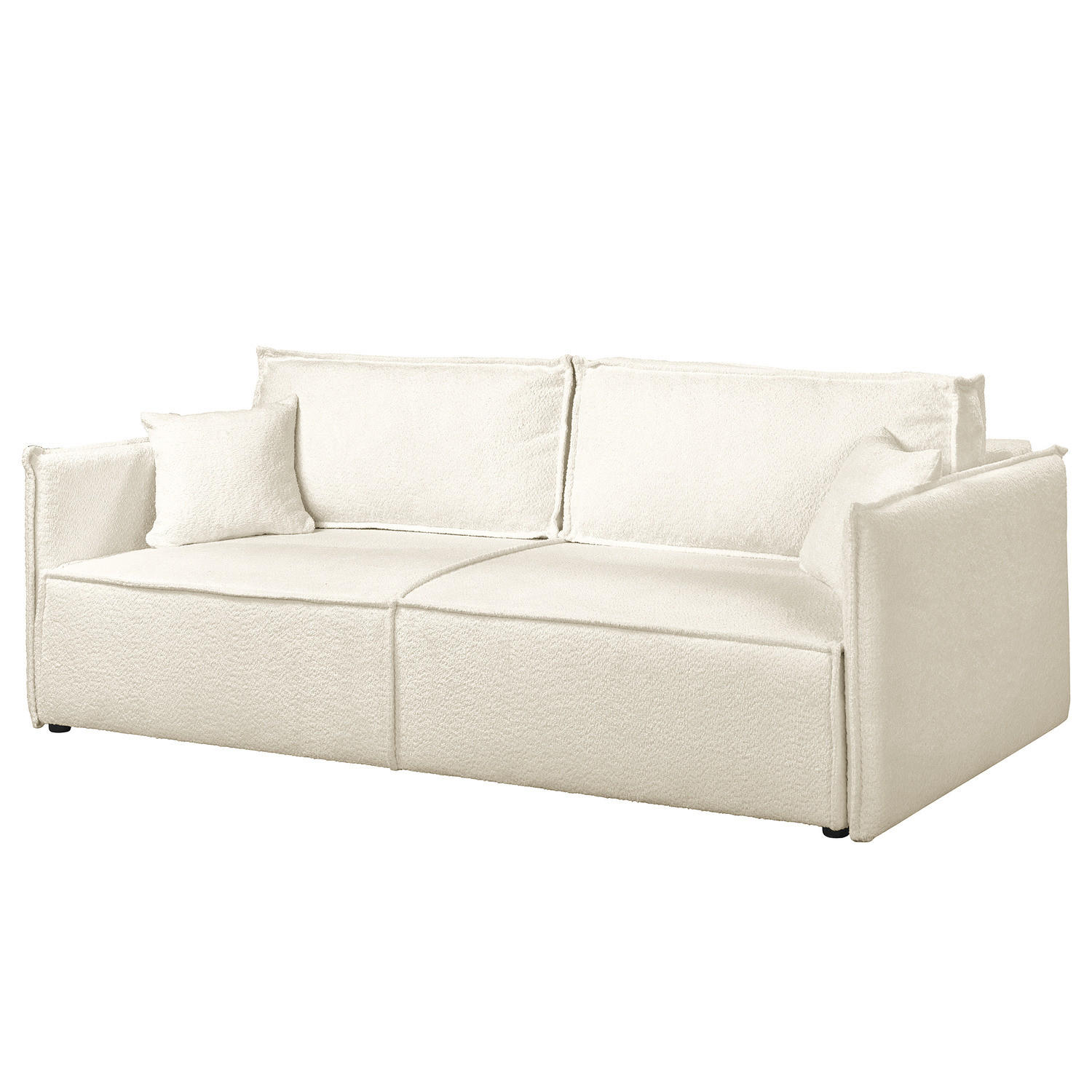 SCHLAFSOFA - Schwarz/Weiß, Kunststoff/Textil (221/70/105cm) - home24