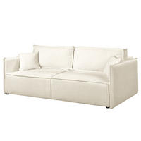 SCHLAFSOFA - Schwarz/Weiß, Kunststoff/Textil (221/70/105cm) - home24