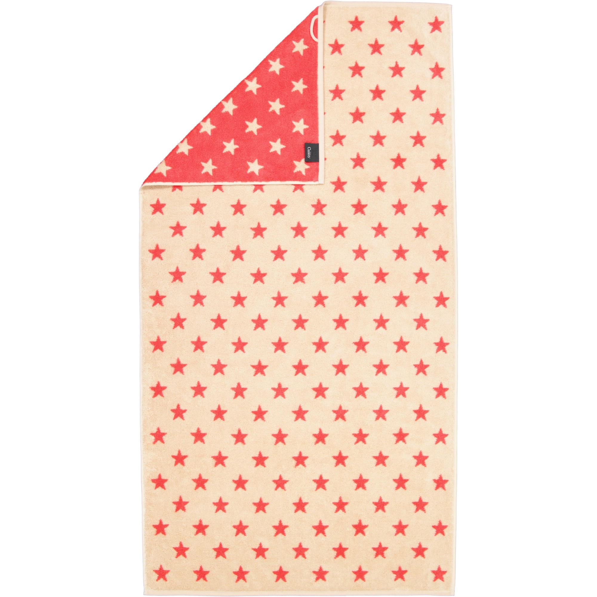 DUSCHTUCH NEW STARS STERNE KLEIN 6261 BEIGE/PINK - 32 - Rosa, Textil (70/140cm) - Cawoe