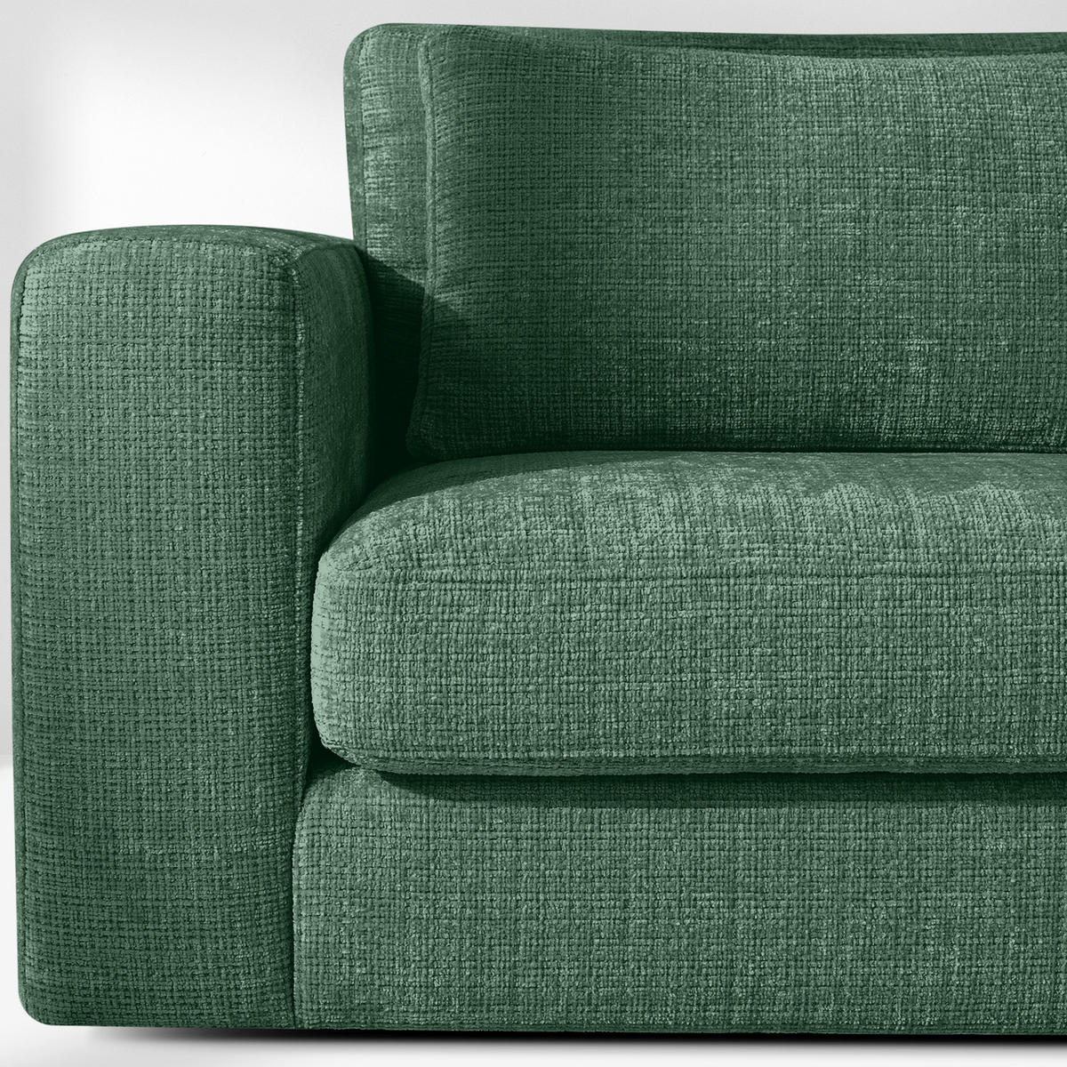 ECKSOFA XL rechts VERUS - Grün, Holz/Holzwerkstoff (377/328cm) - KONSIMO®