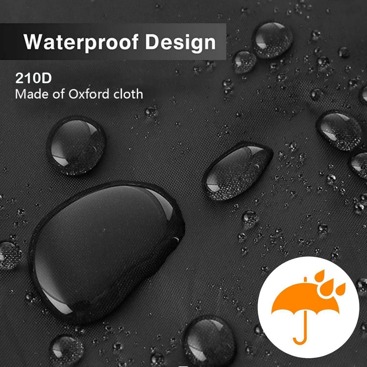 TERRASSENHEIZER Abdeckung 50 x 50 x 120 cm Oxford wasserdicht - Schwarz, Textil (50/120/50cm)