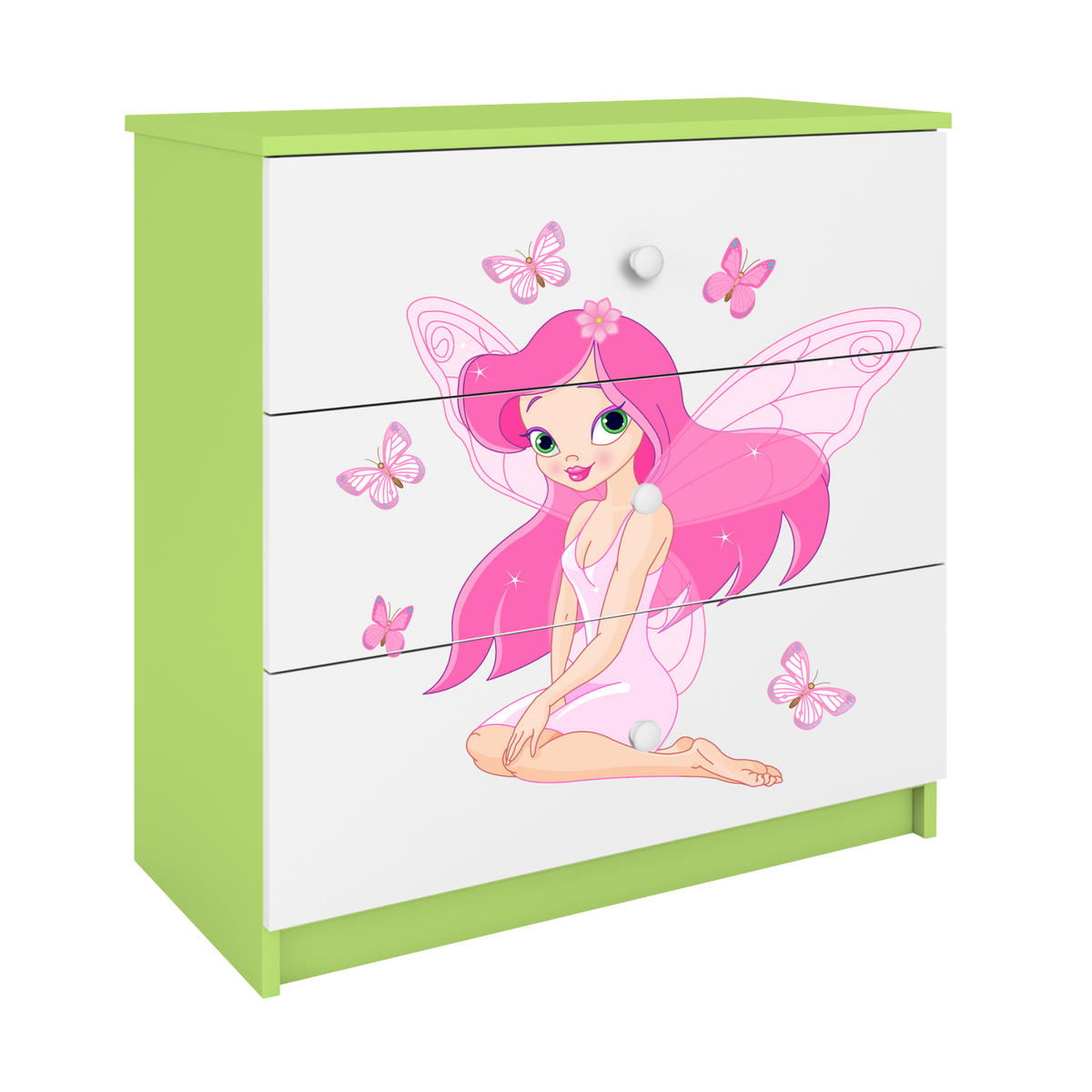 KOMMODE Babydreams Elfe II 81/81/41 - Grün, Holzwerkstoff (81/81/41cm) - RAUMHIRSCH FURNITURE