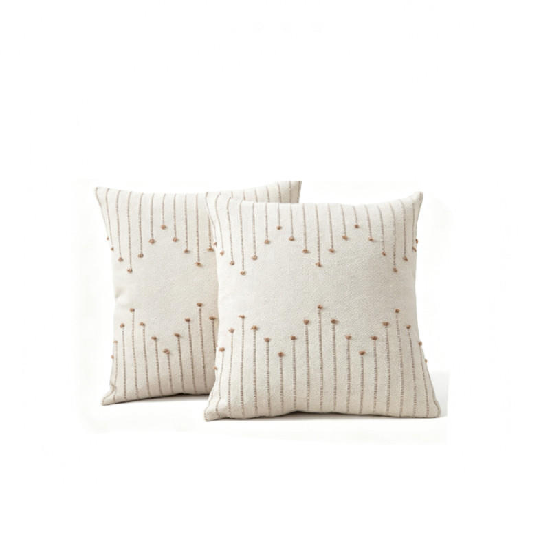 KISSENBEZUG – ohne Füllung – weiß – 45 x 45 cm – 2 Stück - Weiß, Textil (45/45cm)