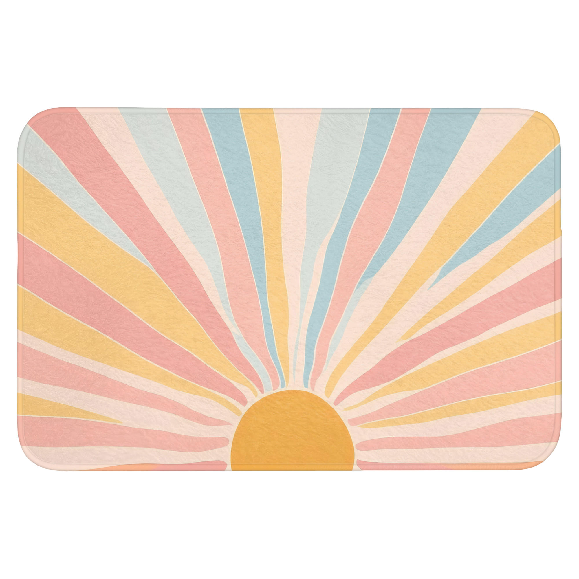 TEPIH ZA KUPAONICU Zrake 90x60 cm - pastelno plava, tekstil/plastika (90/60cm) - OnlyWow