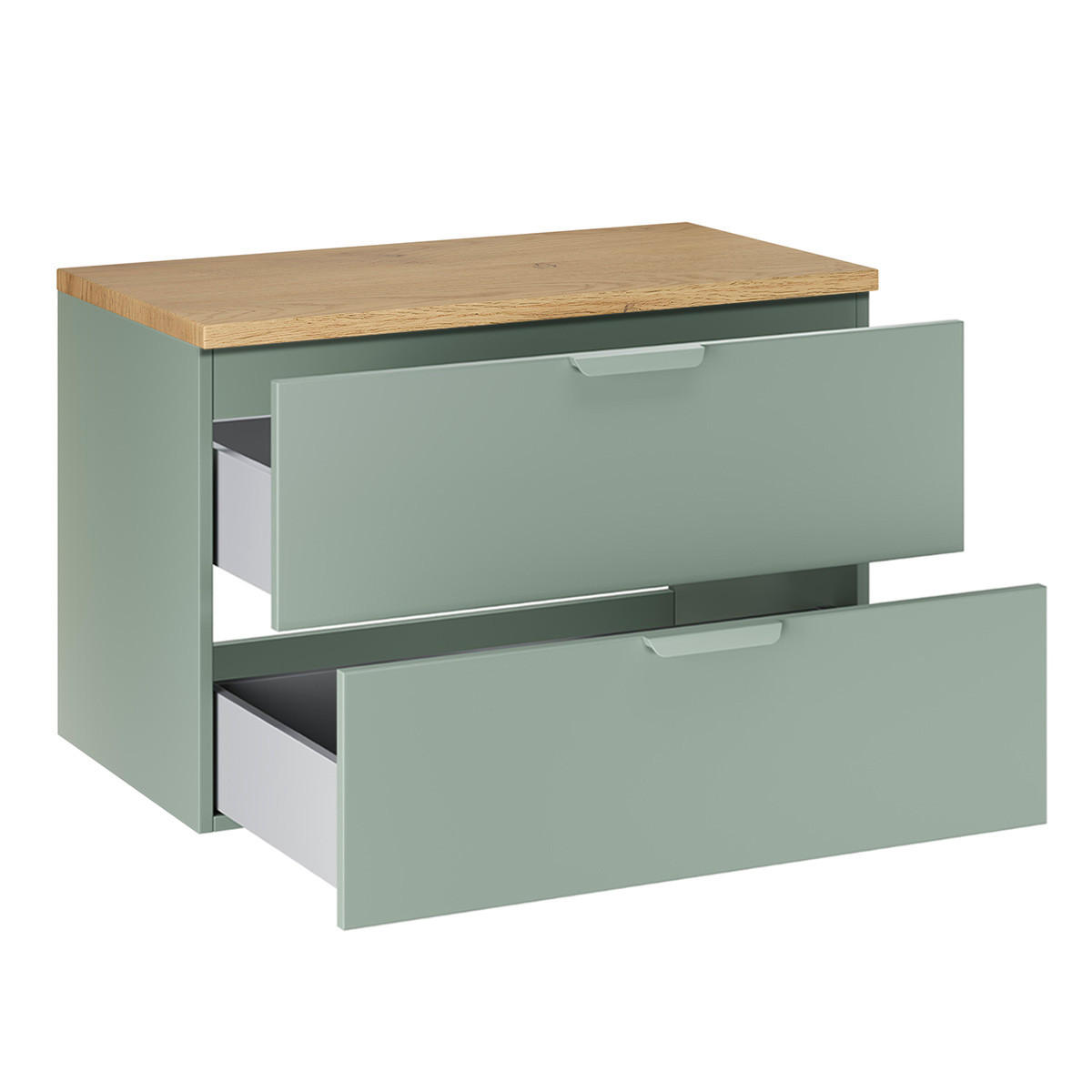 WASCHTISCHUNTERSCHRANK 80.6cm Oria 2er-Set Grün - Grün, Holzwerkstoff (80.6/50/46.5cm) - Petits-meubles