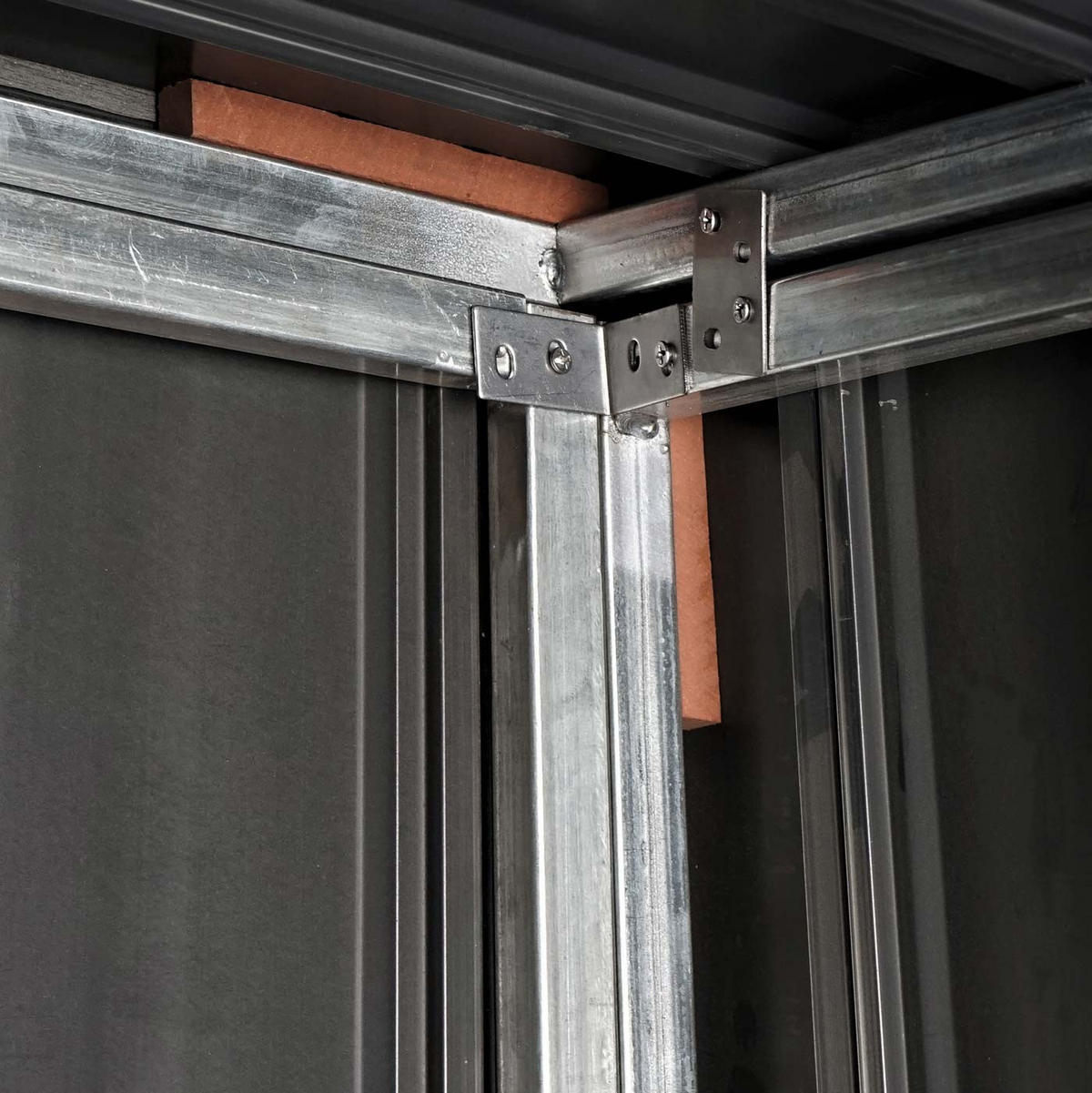 MÜLLTONNENBOX XL 2er-/4er-WPC HxBxT 117x142x102cm Metall Holzoptik erweiterbar Anthrazit - Anthrazit, Metall (142/117/102cm) - PROREGAL