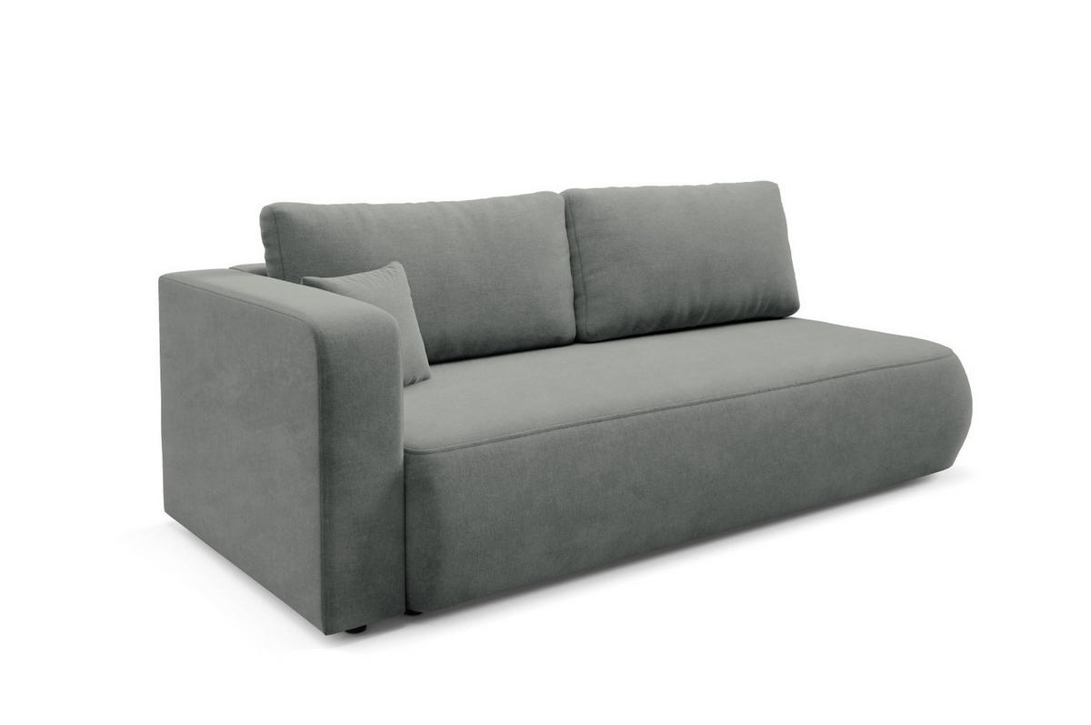 SCHLAFSOFA mit Bettkasten Grau - Schwarz/Grau, Holz/Holzwerkstoff (228/82/106cm) - Furnisell