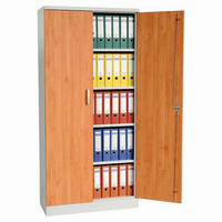 AKTENSCHRANK Beetle 4 Fachböden 195x92x42 cm Grau & Erle - Erlefarben, Metall (92/195/42cm)
