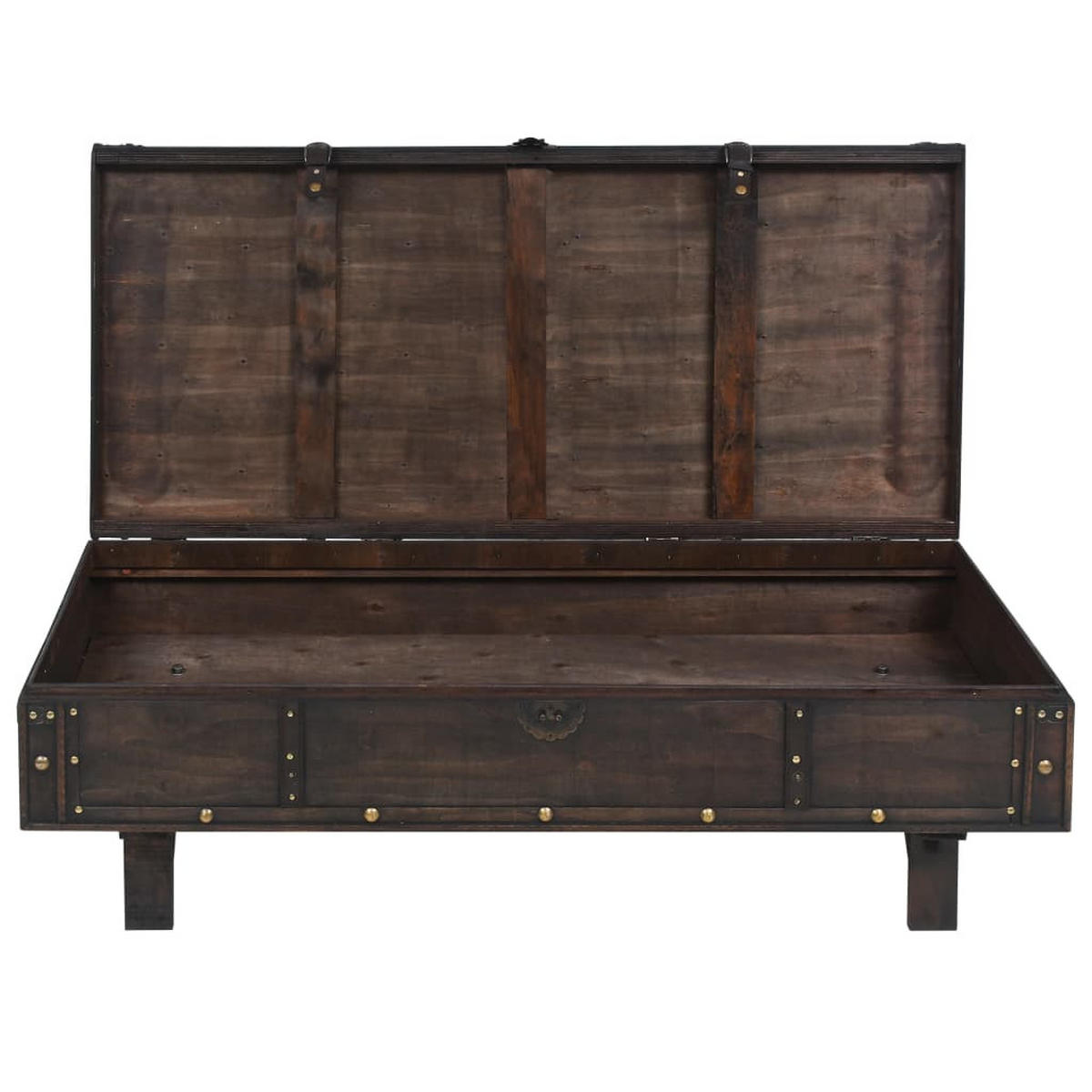 COUCHTISCH Sperrholz Vintage-Stil 120x55x35 cm - Braun, Holz (55/120/35cm) - furnicato