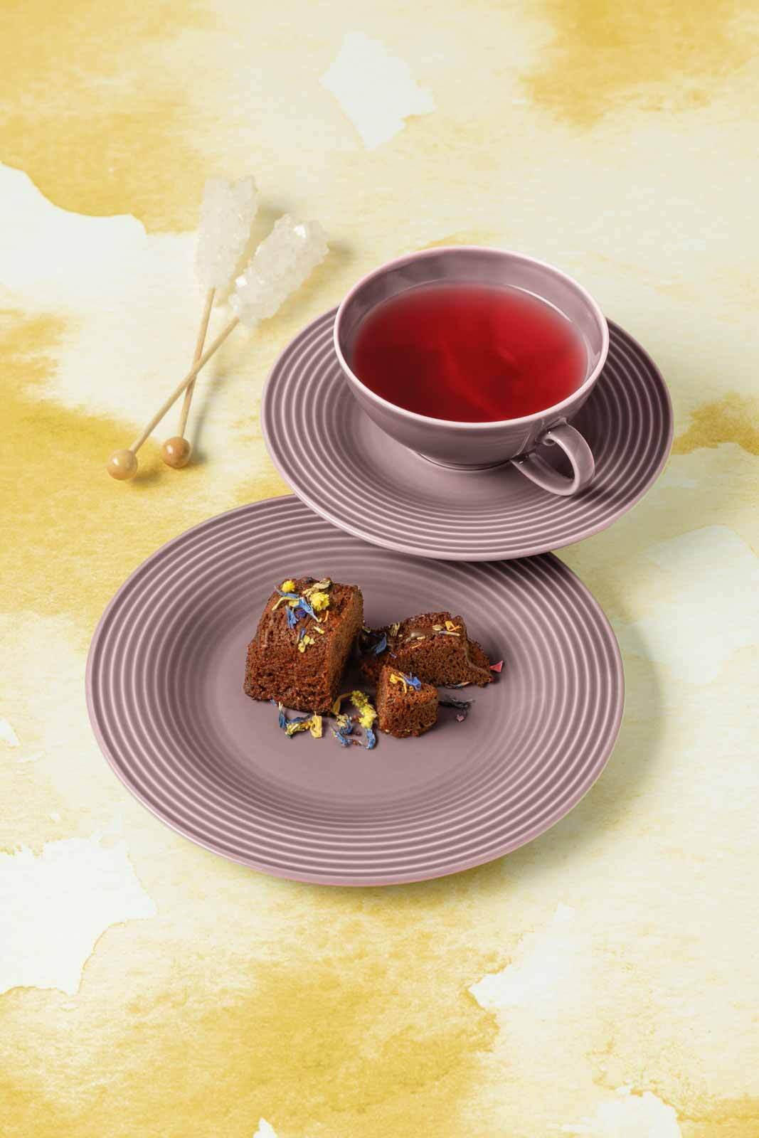 TEETASSEN Beat Color Glaze Altrosa 140 ml 6er Set - Dunkelrosa, Keramik (0.14L) - Seltmann Weiden
