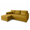ECKSOFA L Form Dolceo Gelb 226/140/78 cm – Schlaffunktion Universell Rechts Links - Gelb/Schwarz, Kunststoff/Textil (226/140cm) - AX Living