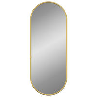 WANDSPIEGEL Golden 50x20 cm Oval - Goldfarben, Glas (20/50/1cm) - furnicato