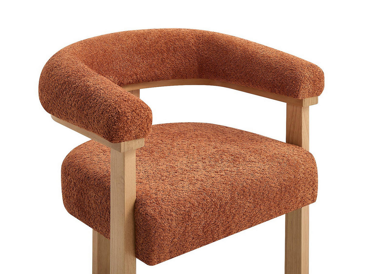 STUHL - 64 cm x 60 cm - holz - terracotta Livelia - Terracotta, Holz/Holzwerkstoff (64/78/60cm) - Vente-Unique
