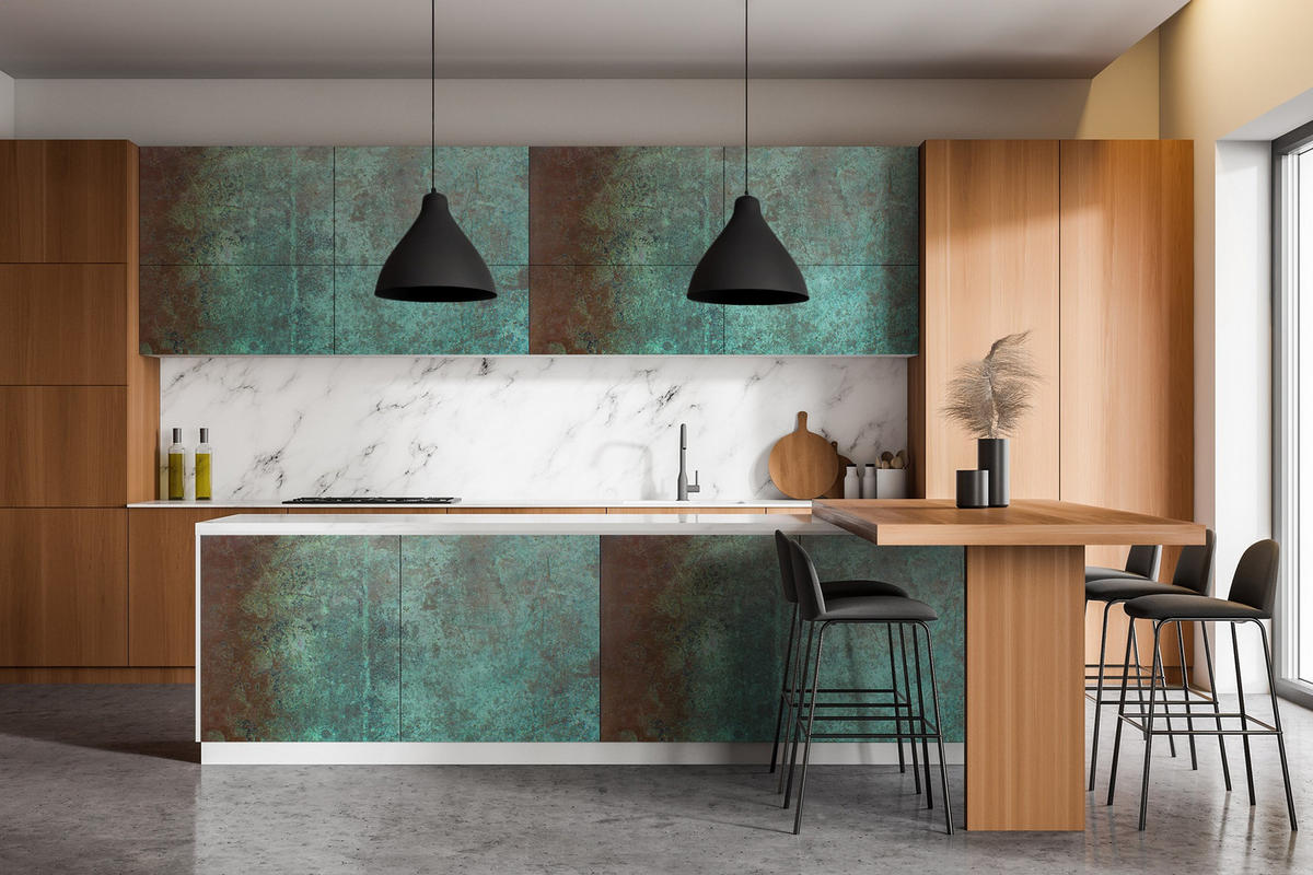 MÖBLAUFKLEBER 100x50 cm grün - Smaragdgrün, Kunststoff (100/50/0.1cm) - Wallfluent