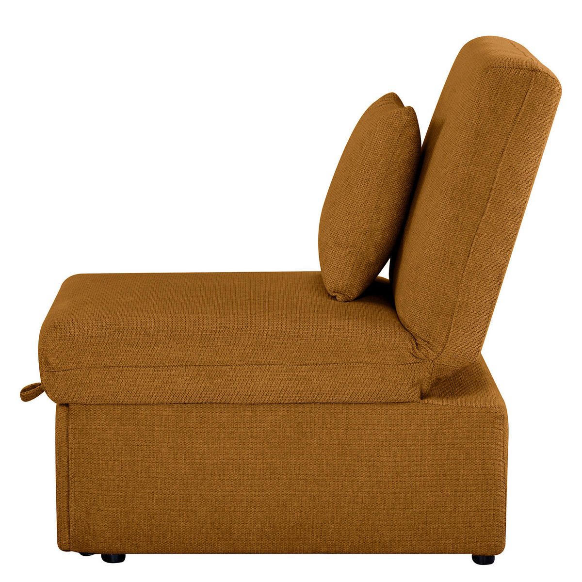 SCHLAFSESSEL - Chenille / Kunststoff - Schwarz/Orange, Kunststoff/Textil (70/95/97cm) - home24
