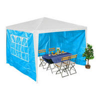 3XPAVILLON-SEITENTEILE - Blau/Weiß, Kunststoff (300/200/0.1cm) - Relaxdays