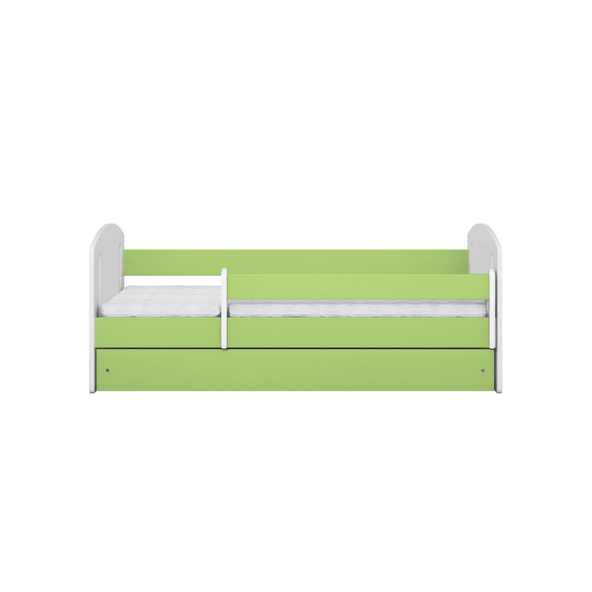 KINDERBETT CLASSIC II mit Schublade und Matratze 90/65/144 - Grün, Holzwerkstoff (80/140cm) - RAUMHIRSCH FURNITURE