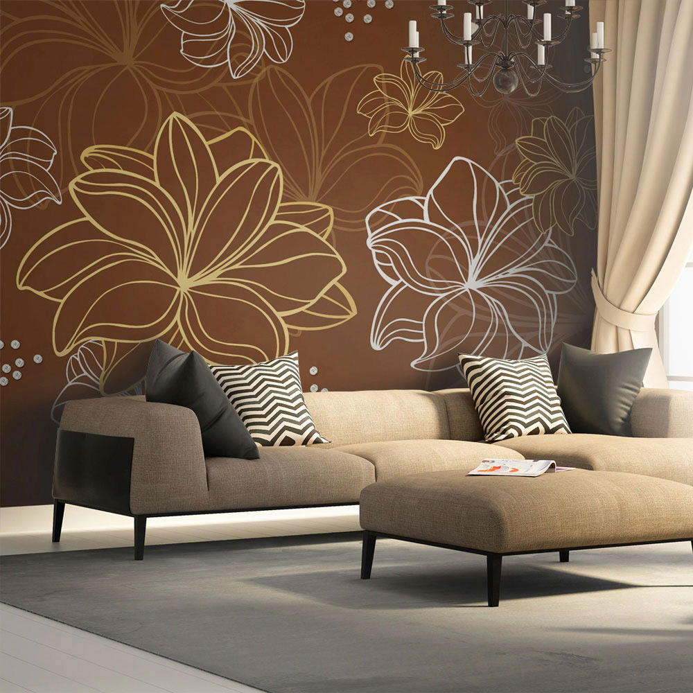 VLIESTAPETE Braun 400/309 cm - Weiß/Braun, Textil (400/1cm) - KUNSTLOFT