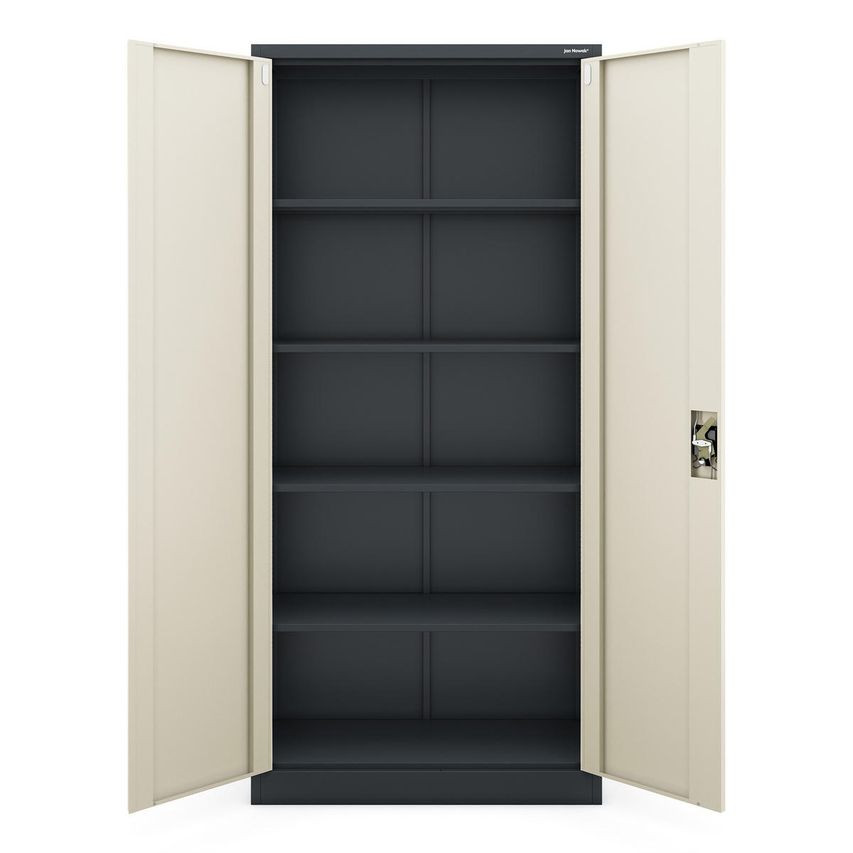 BÜRO-AKTENSCHRANK JAN H 195x90x40 cm - Anthrazit/Sonoma Eiche, Metall (90/195/40cm) - Jan Nowak