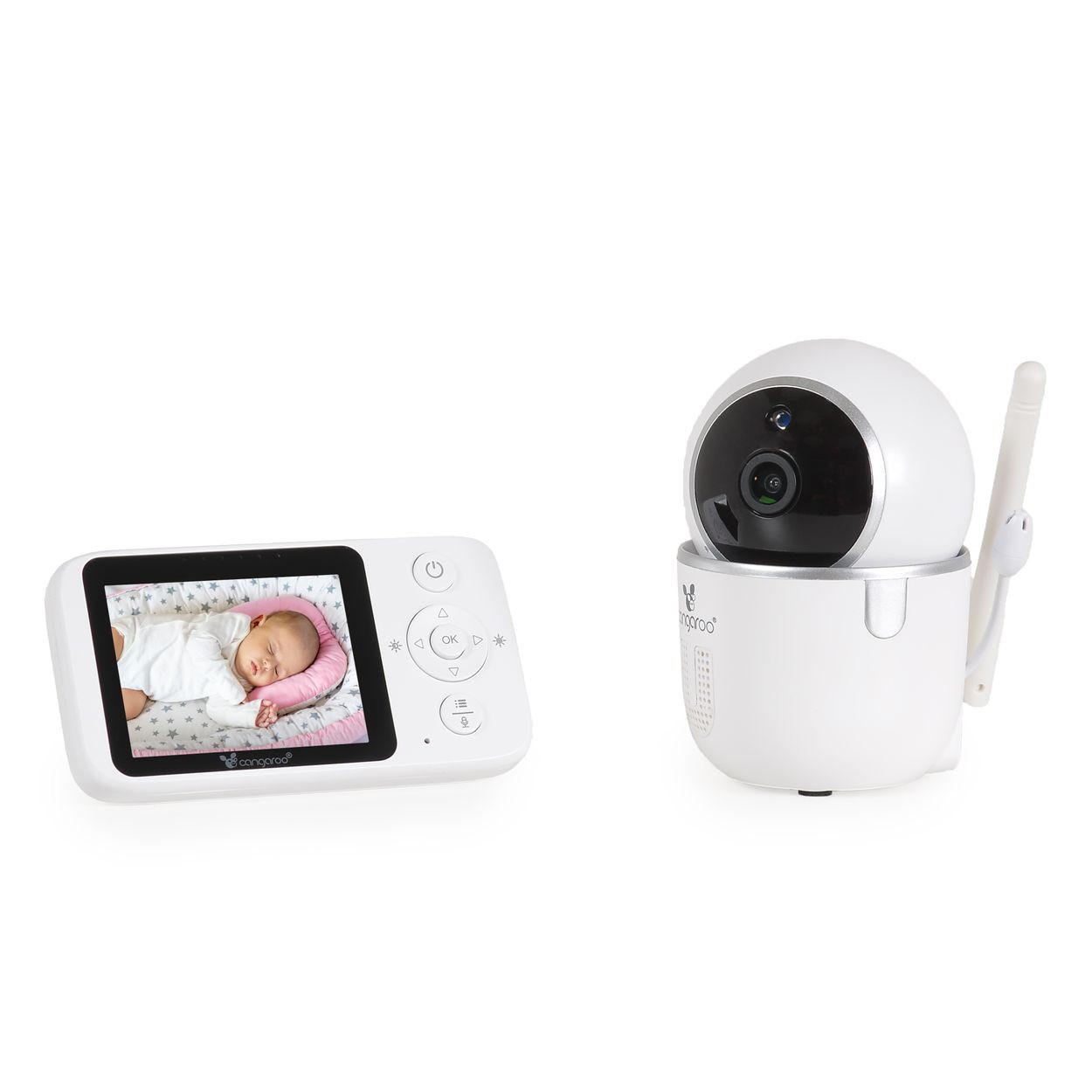 BABYPHONE Callisto Kamera weiß Schlaflieder Alarmfunktion Temperatursensor - Weiß, Kunststoff - Cangaroo