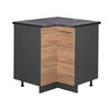 ECKUNTERSCHRANK Fame-Line Goldkraft Eiche 80.5 cm, AP Anthrazit - Honigeiche/Anthrazit, Holzwerkstoff (80.5/82/60cm) - Vicco