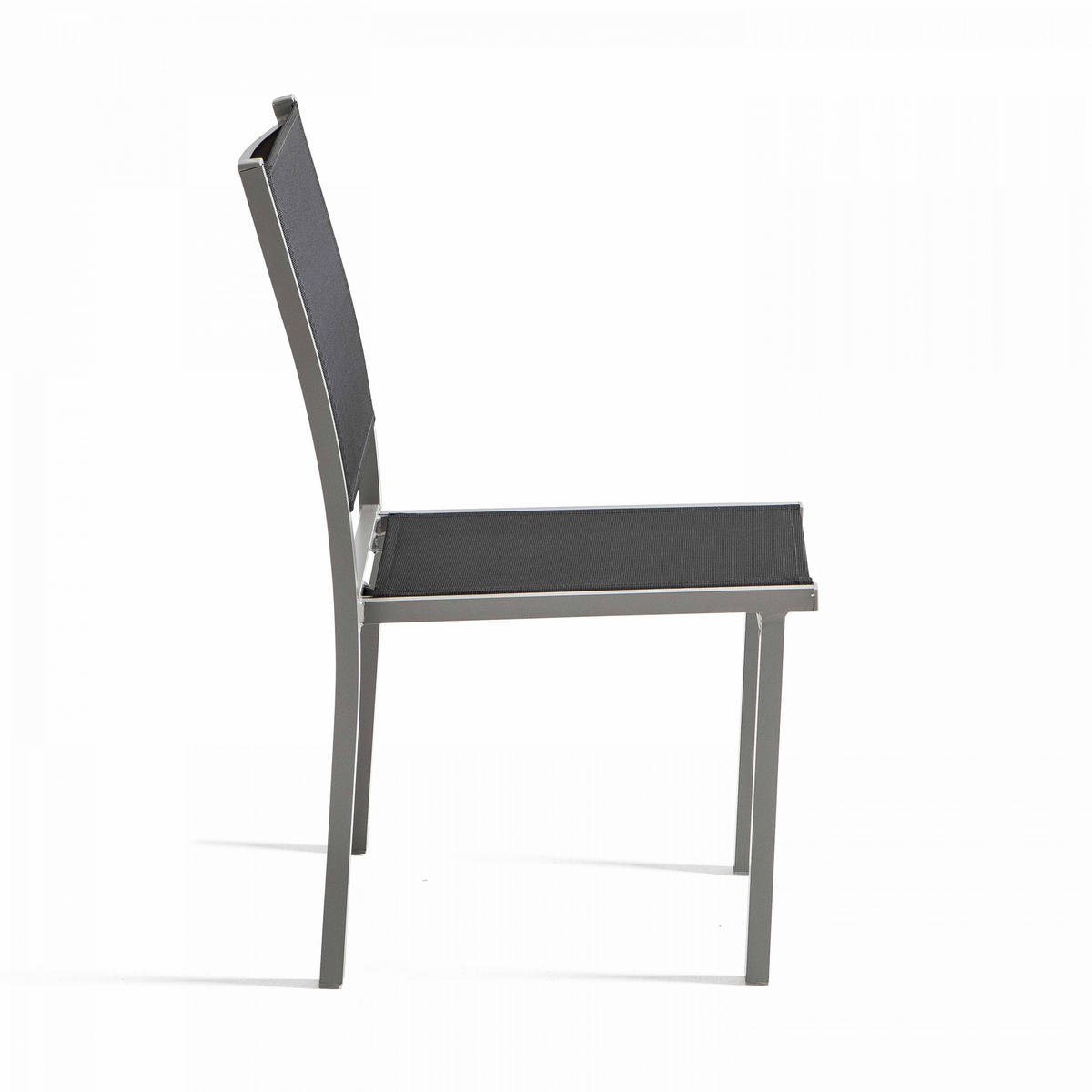 GARTENSTUHL 2-tlg., Grau - Grau, Metall (48/90/60cm) - Oviala