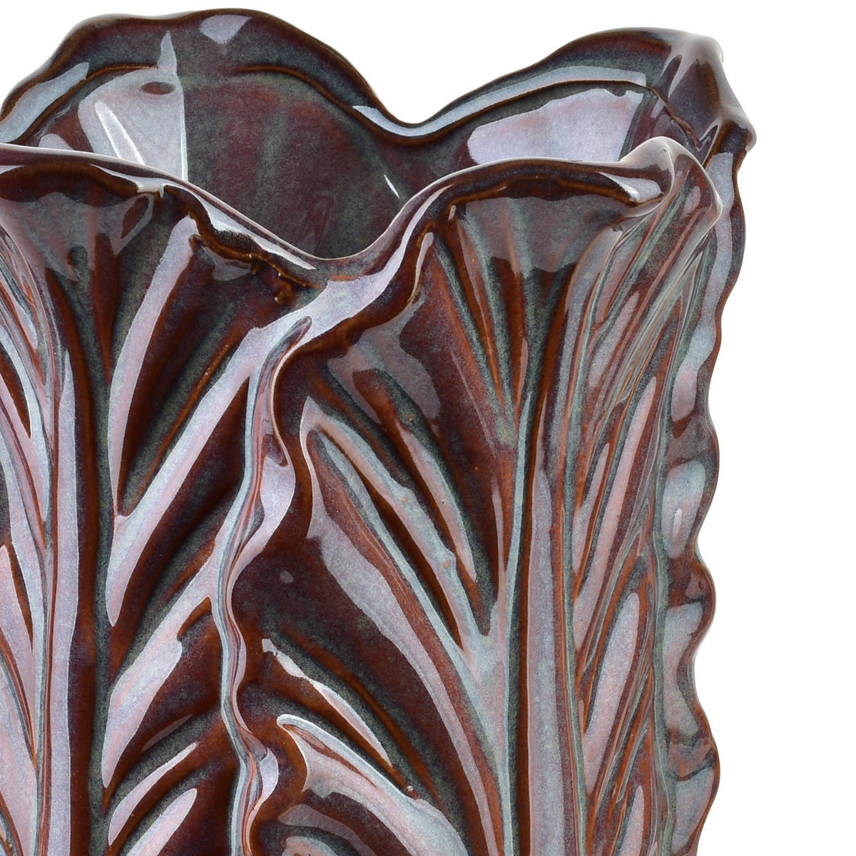 VASE Lettu dunkelgrau 16/16/20 cm Keramik - Dunkelgrau, Keramik (20cm) - Mondex