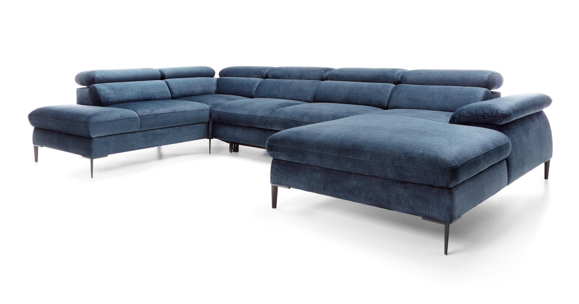 ECKSOFA BLUES Blau 353x214x94 cm - Blau, Textil (353/214cm) - FURNLUX