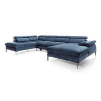 ECKSOFA BLUES Blau 353x214x94 cm - Blau, Textil (353/214cm) - FURNLUX