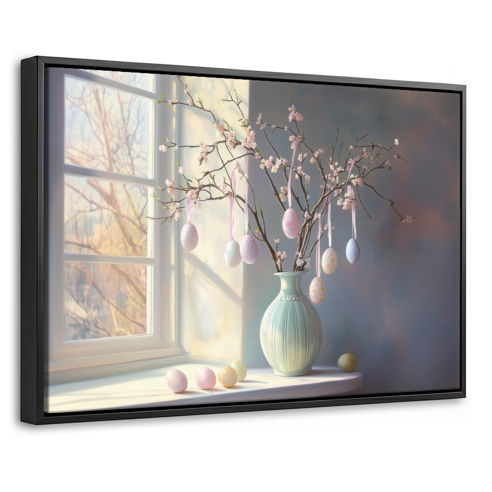 MuchoWow Leinwand Hellblau 60x40 cm