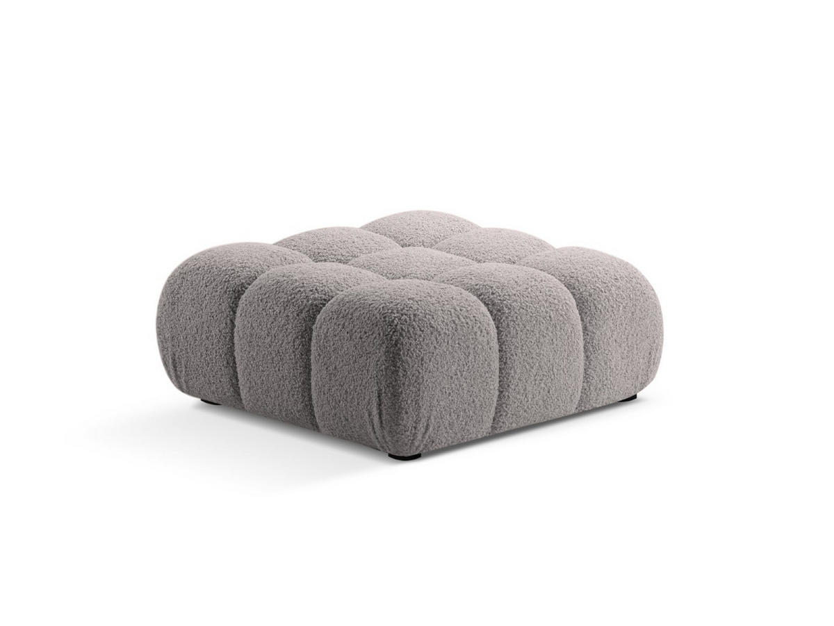 POUF Bellis aus Boucle hellgrau - Hellgrau, Textil (94/43/94cm) - Micadoni