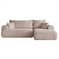 ECKSOFA BLOOM mit Schlaffunktion und Bettkasten Grau - Grau, Holzwerkstoff/Kunststoff (263/150cm) - Idohome