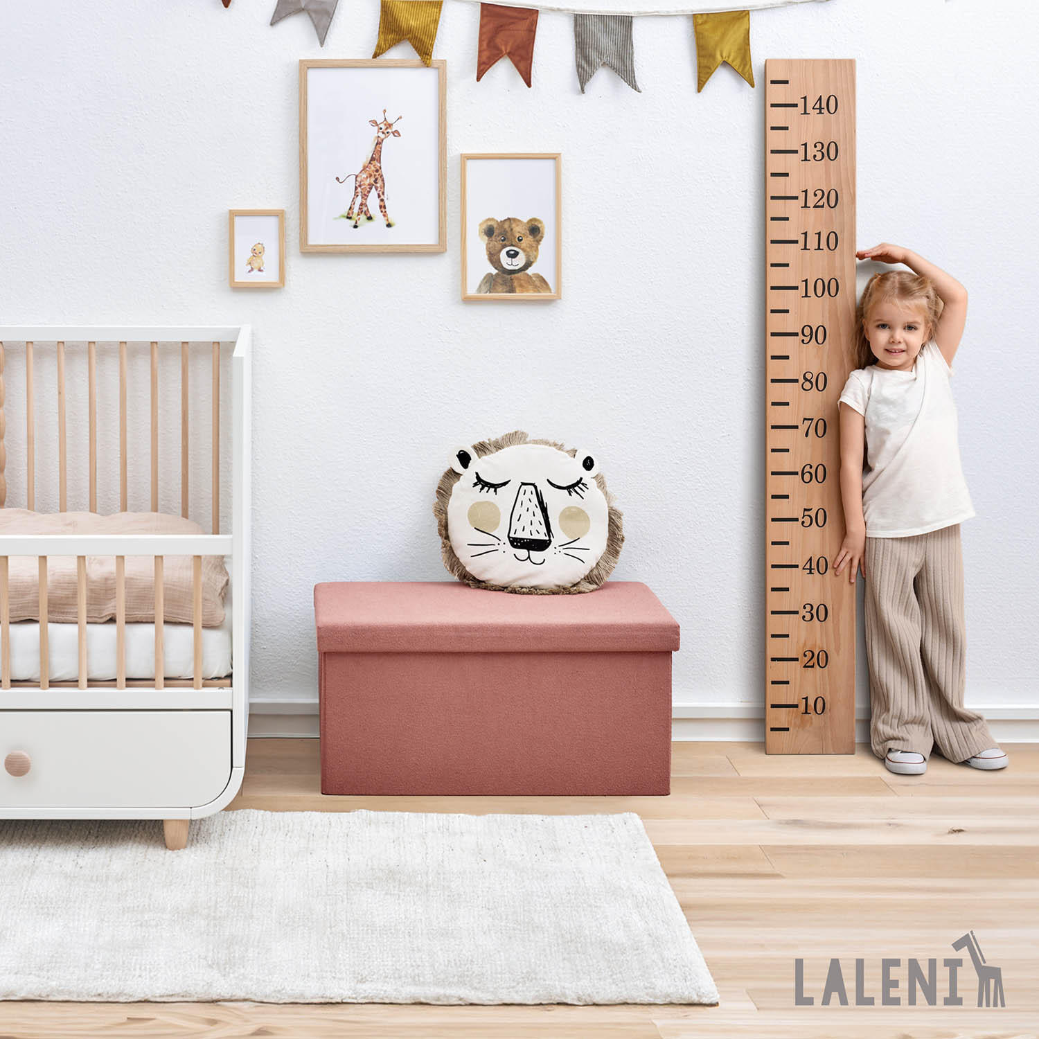 SITZBANK 76/38/38 cm, faltbar, Altrosa - Altrosa, Kunststoff (38/38/76cm) - Laleni
