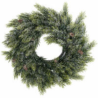 WEIHNACHTSKRANZ aus künstlicher Kiefer mit Zapfen 35/35/12 cm - Grün, Kunststoff (35/12/35cm) - Home Styling Collection