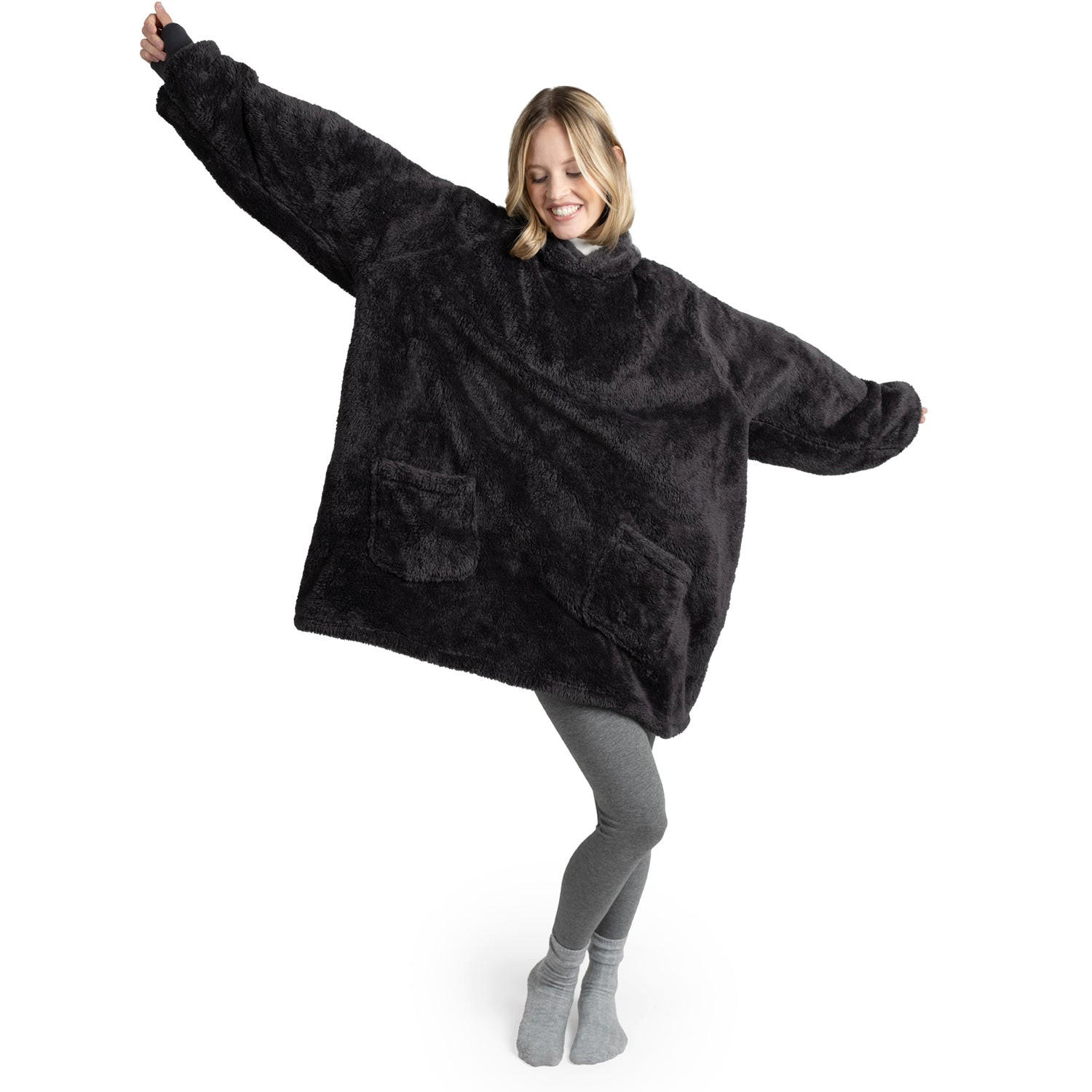 DECKENPULLOVER Loevbacken groß, Anthrazit - Anthrazit, Textil (90/92cm) - Blumtal