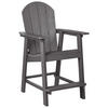 GARTEN-BARSTUHL Grau Adirondack - Grau, Kunststoff (58/124/71cm) - Beliani