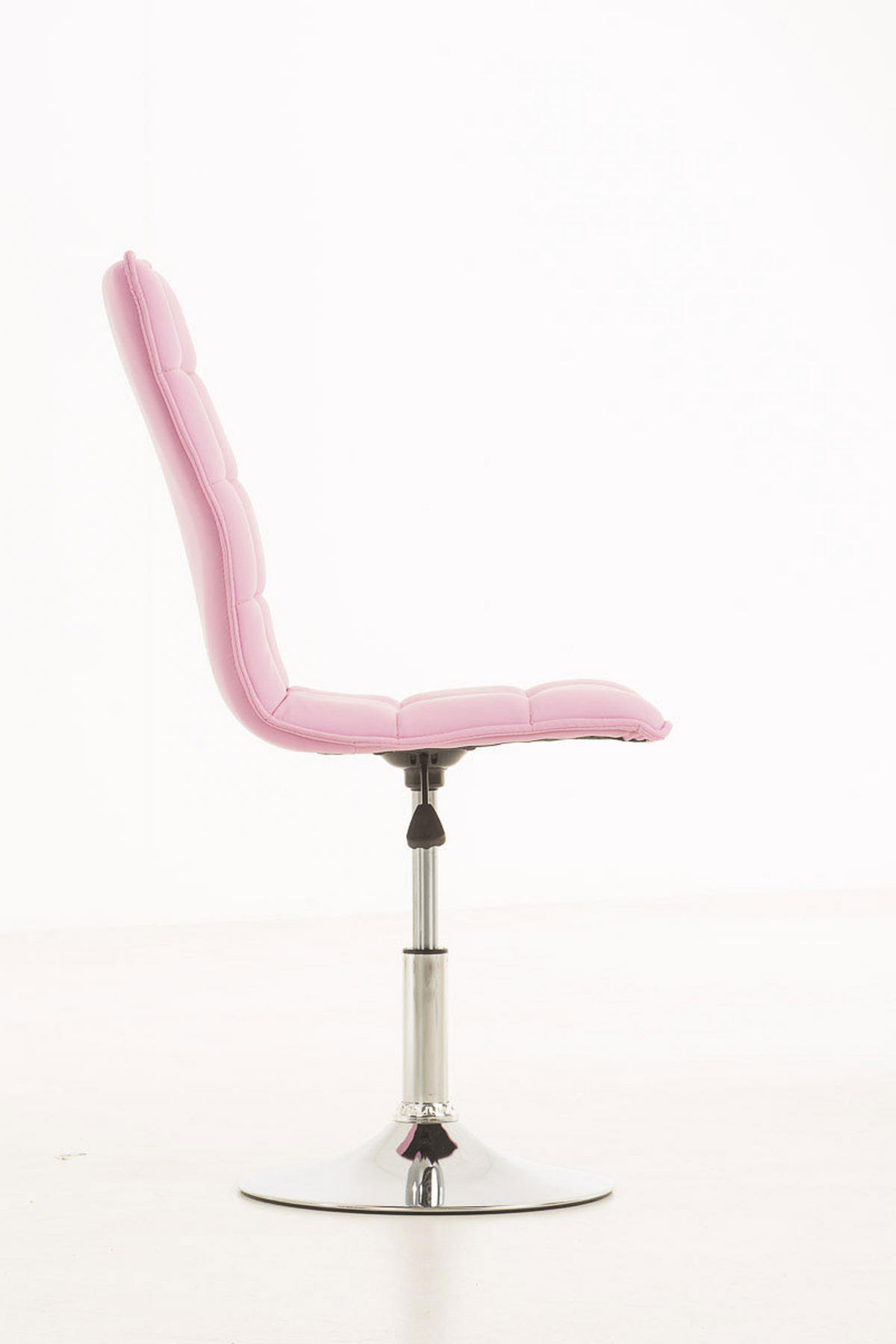DREHSTUHL Lederlook pink - Chromfarben/Pink, Textil/Metall (43/90/56cm) - CLP