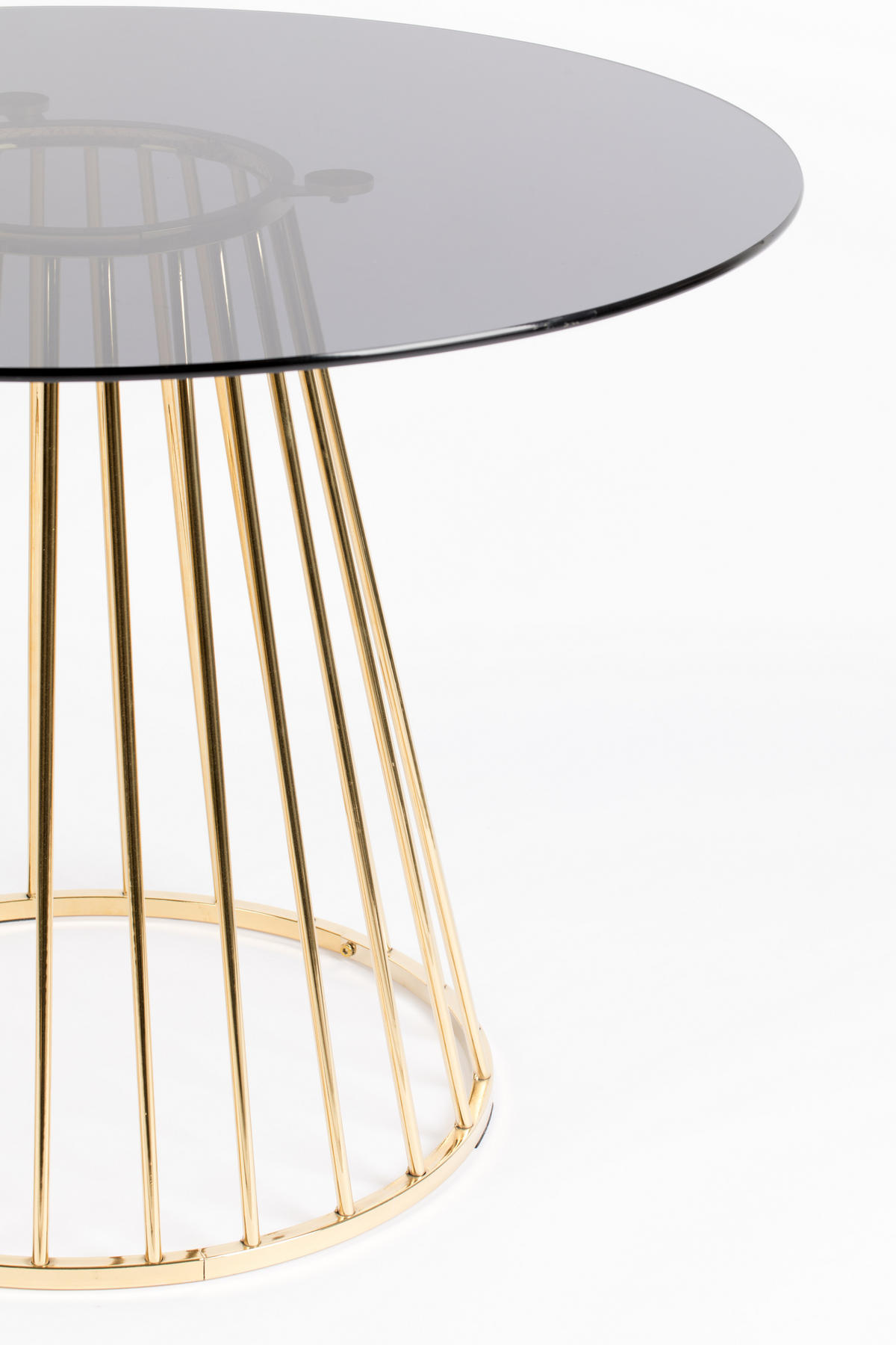 BEISTELLTISCH Floris - Gold - 104/104/75 cm - Goldfarben, Glas (104/104/75cm)