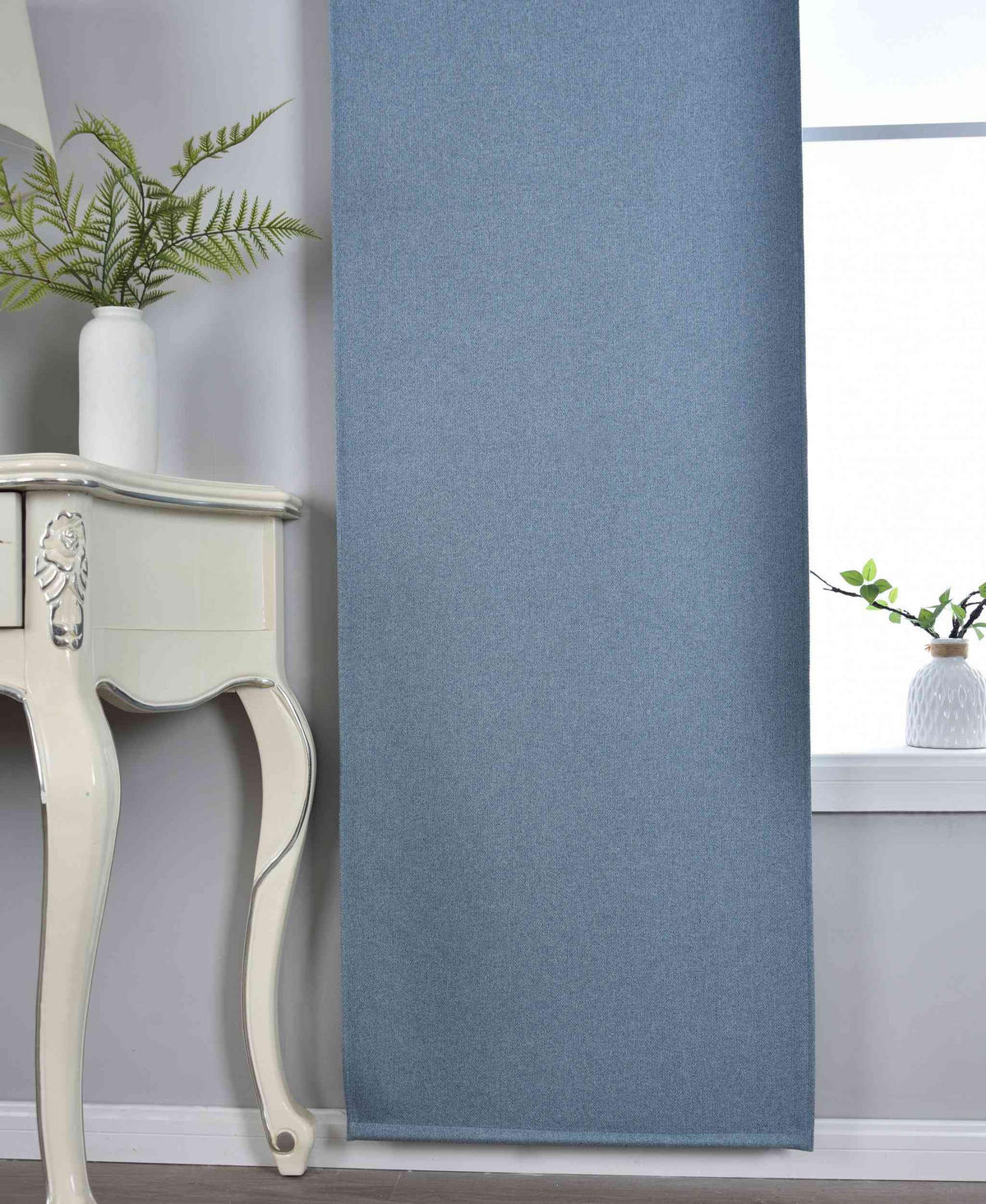 VORHANG MÜNCHEN DARK HxB 245x60 cm Blau - Blau, Textil (60/245/245cm) - Gardinenbox