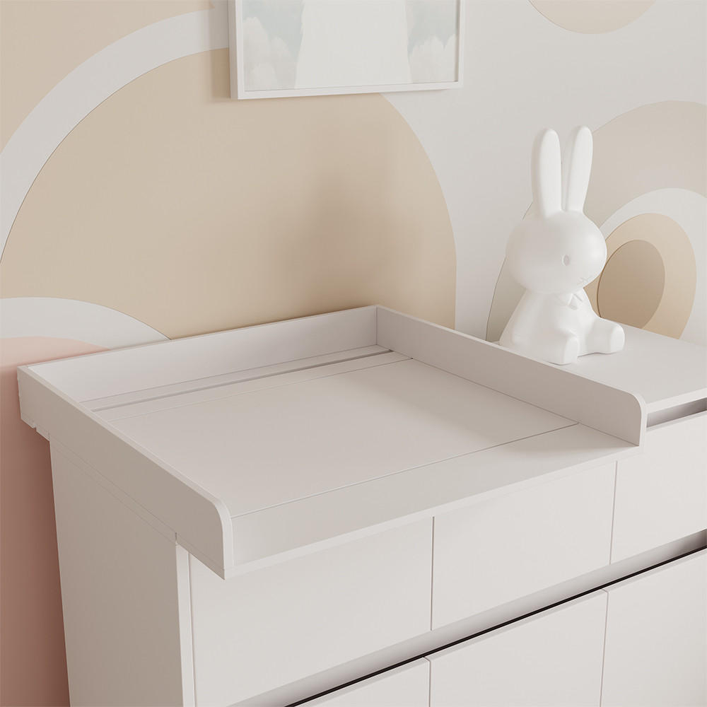 WICKELAUFSATZ Weiß 80 x 10 cm für die Kommode - Weiß, Holzwerkstoff (80/10/76cm) - Vicco