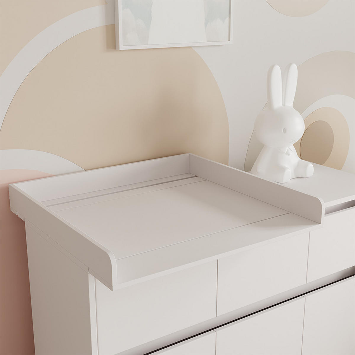 WICKELAUFSATZ Weiß 80 x 10 cm für die Kommode - Weiß, Holzwerkstoff (80/10/76cm) - Vicco