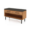 HALLENBANK LEON Wildeiche - Wildeiche, Holz (97/52/36cm) - byoak