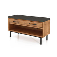 HALLENBANK LEON Wildeiche - Wildeiche, Holz (97/52/36cm) - byoak