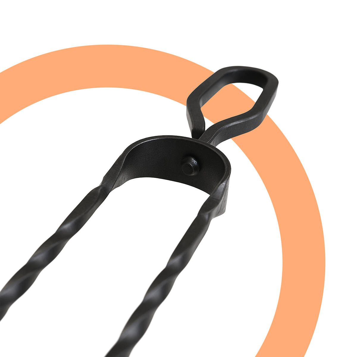 KAMINHOLZZANGE - Schwarz, Metall (6/46/4.5cm) - Relaxdays